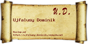 Ujfalusy Dominik névjegykártya