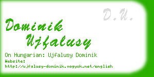 dominik ujfalusy business card